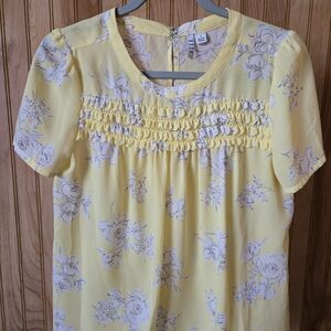 Elle Yellow Floral Blouse